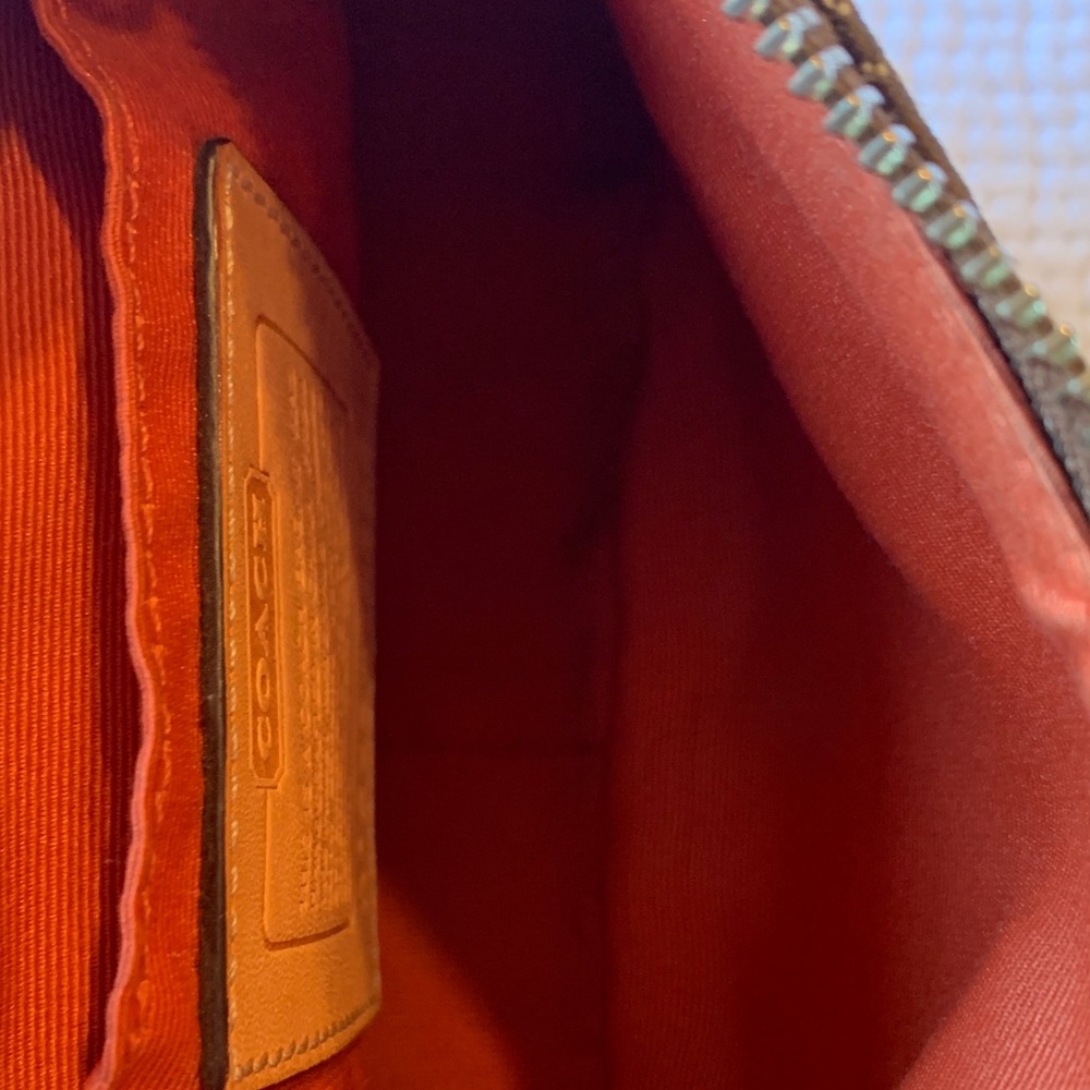 Coach Brown and Tan Signature Shoulder Bag - Picture 13 of 16